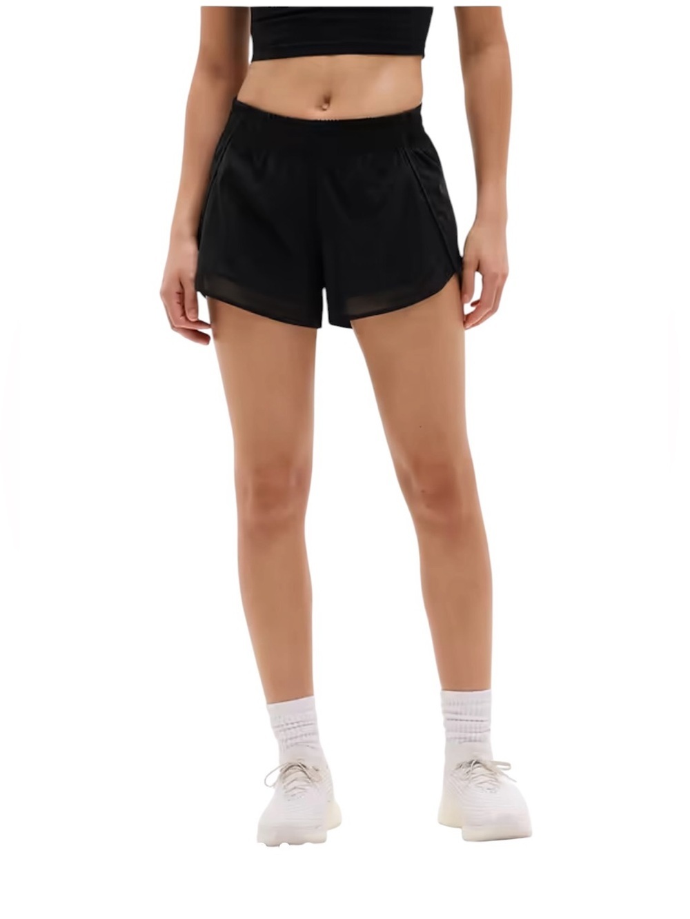 Athleta Mesh Racer Run Mid Rise 4” Shorts - Size: Small